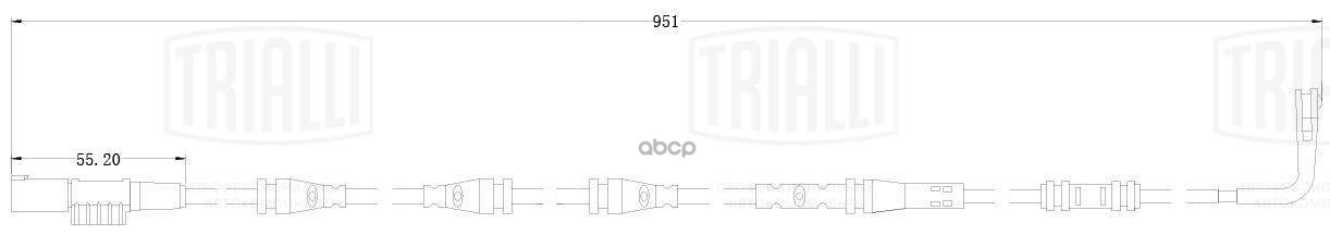 Датчик износа колодок Land Rover Range Rover IV (12-) зад. L=951 (PFS 0117) Trialli арт. PFS0117