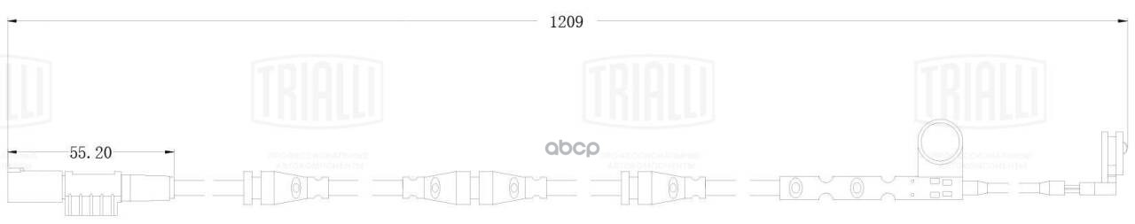 Датчик износа колодок Land Rover Range Rover Sport I (05-) перед. (с 7A000001) (PFS 0168) Trialli арт. PFS0168