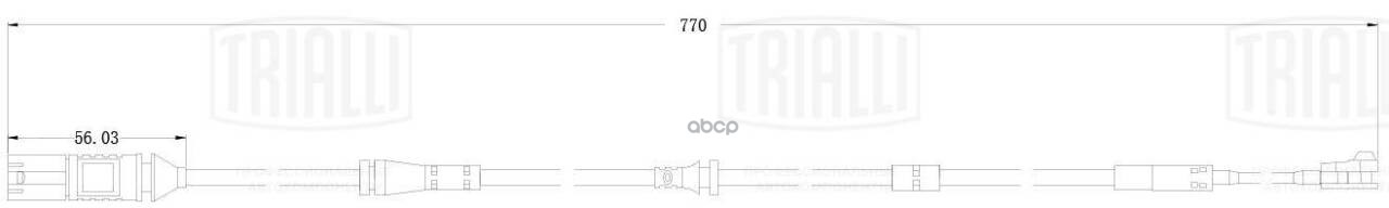Датчик износа колодок для а/м BMW X3 (G01) (17-) перед. L770 (PFS 0214) Trialli арт. PFS0214