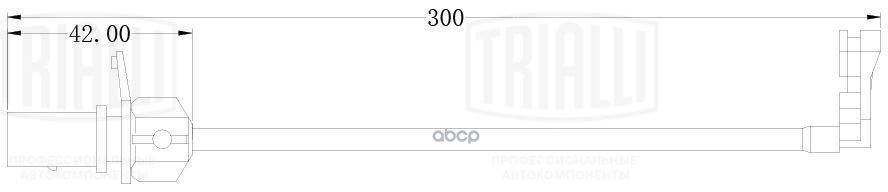 Датчик износа колодок Audi A6 (11-)/Q5 (08-) перед. L=300 (PFS 1812) Trialli арт. PFS1812