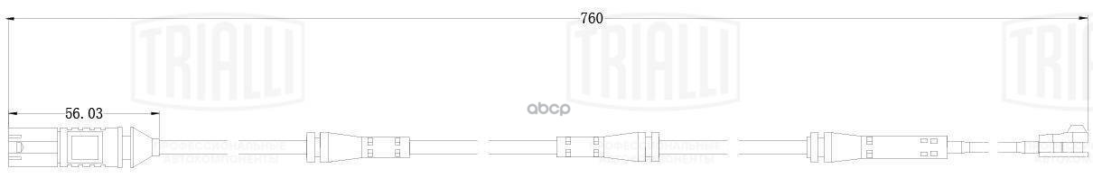 Датчик износа колодок BMW X1 (F48) (14-)/2 (F45) (14-) перед. L=760 (PFS 4059) Trialli арт. PFS4059