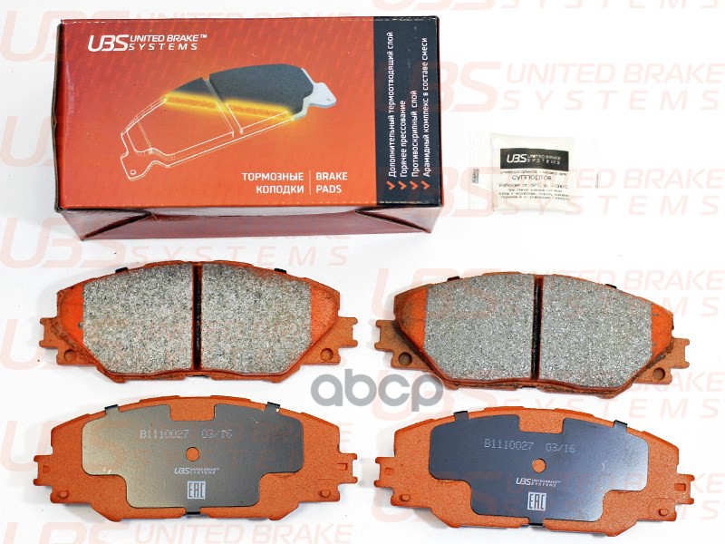 Тормозные Колодки Toyota Rav 4 Iii/Iv 06-/08-/12- Передние UBS арт. b1110027