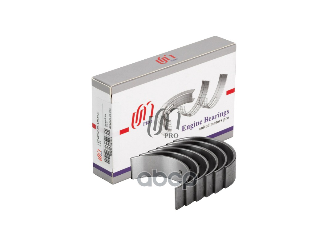 Вкладыши шатунные 0.25 VAG AZQ, AWY, BZG 1.2L на 3 цил. UM United Motors арт. BES024303025