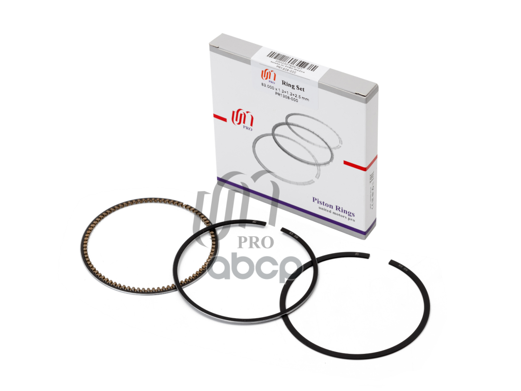 Кольца поршневые STD Ford/Mazda Duratec 1.8 d83.0 STD 1.2-1.2-2.5 на 1 цил. UM United Motors арт. PR1308000