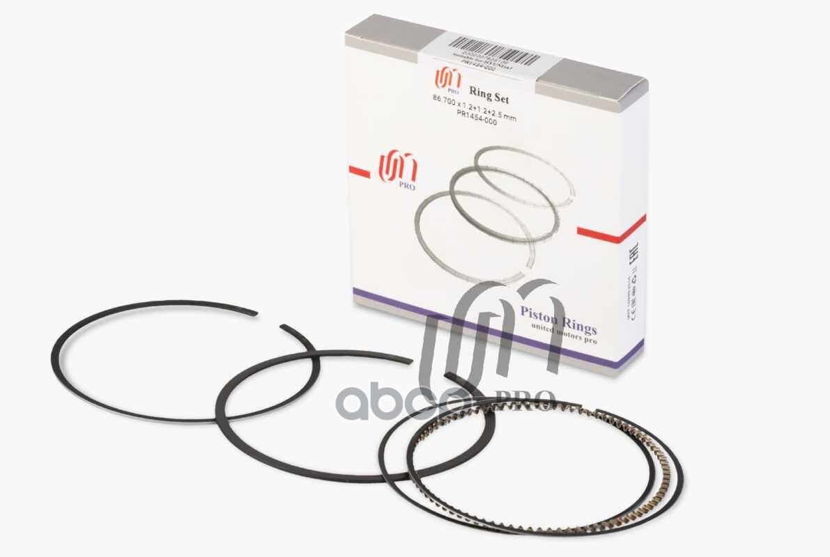 Кольца поршневые STD Hyundai G6BA d86.7 STD 1.2-1.2-2.5 (23040-37300) на 1 цил. UM United Motors арт. PR1454000