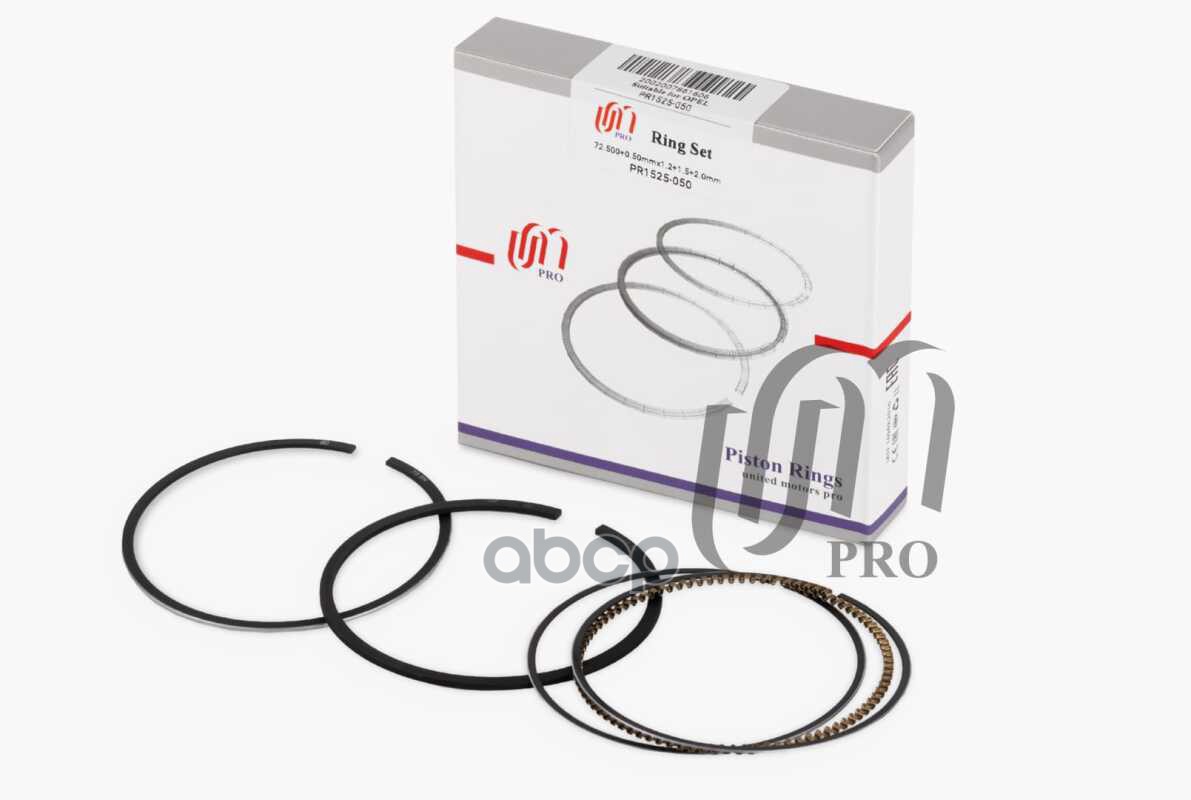 Кольца поршневые 0.50 Opel X10XE, X12XE 97- d72.5 +0.50 1.2-1.5-2 на 1 цил. UM United Motors арт. PR1525050