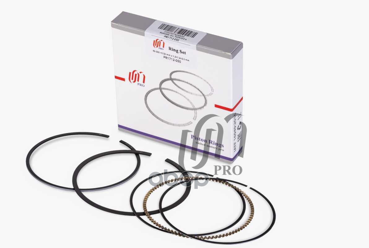 Кольца поршневые 0.50 Toyota 3S-FSE d86.0+0.5 1.2-1.2-2.0 на 1 цил. UM United Motors арт. PR1712050