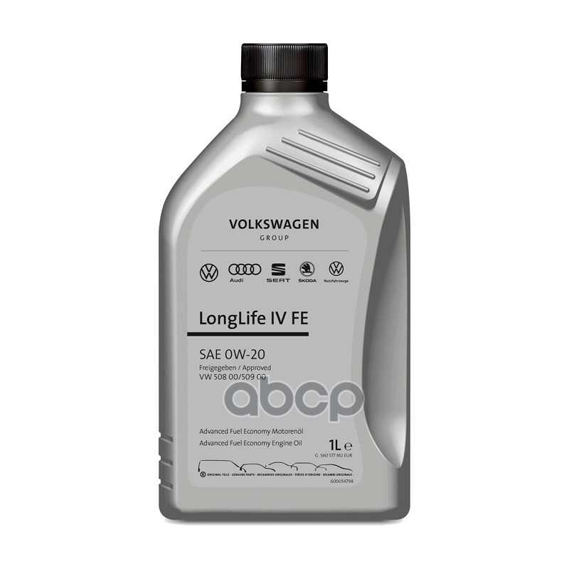 Масло Моторное Vag Longlife 4 0W-20 Синтетическое 1 Л Gr52577m2 VAG арт. GR52577M2
