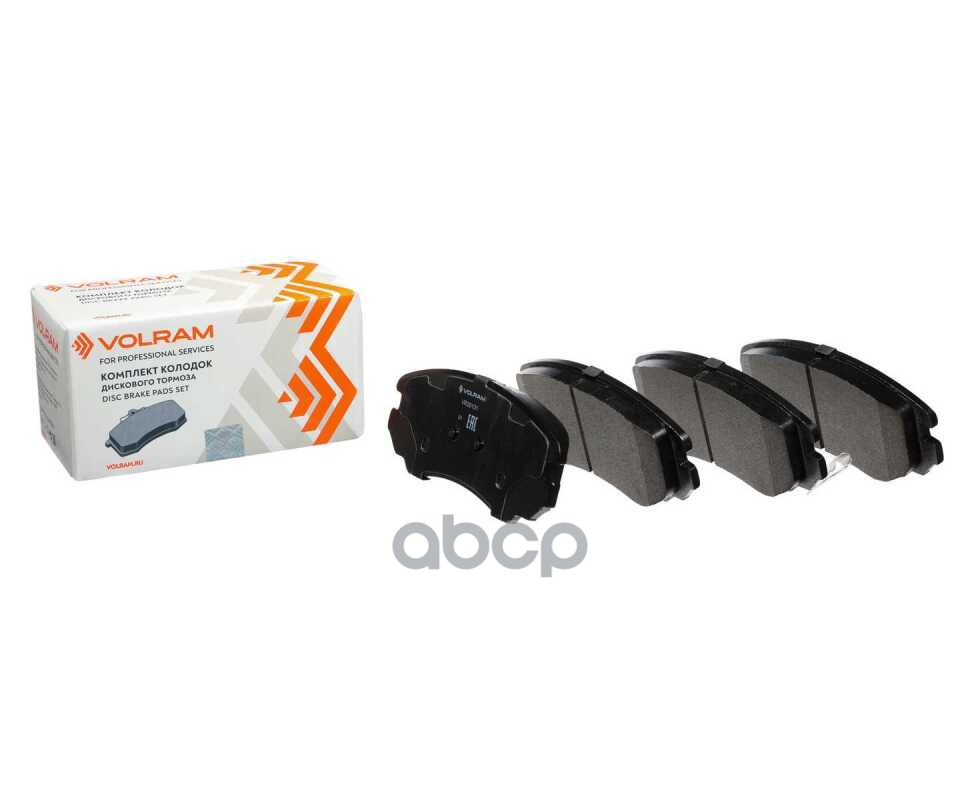 Колодки передние HYUNDAI TUCSON (04-10), KIA SPORTAGE II (04-), SOUL (09-14), дисковый тормоз, к-т 4 VOLRAM арт. VR26131