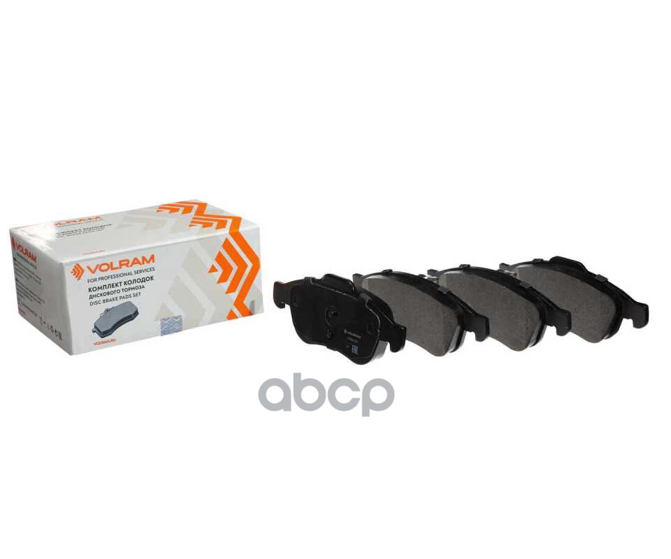 Колодки передние RENAULT DUSTER (10-), CAPTUR (13-), дисковый тормоз, к-т 4 шт VOLRAM арт. VR26154