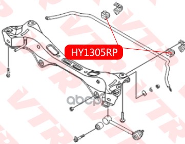 Полиуретановая втулка  стабилизатора задней подвески (d 16.5) VTR арт. HY1305RP