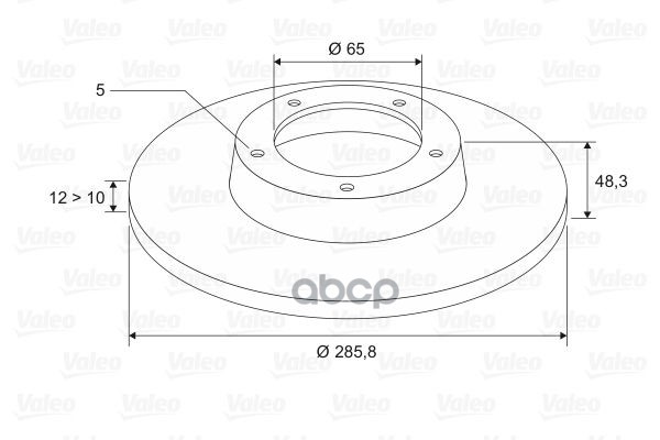 Диск Тормозной Audi A3/Skoda Octavia/Yeti/Vw Golf V/Vi/Passat/Tiguan Зад X1 Audi Q3 297031 Valeo арт. 297031