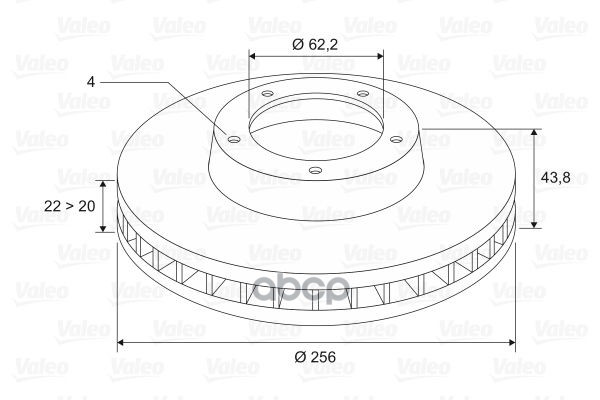 Диск Тормозной Hyundai Solaris Iv (2010-) Valeo арт. 297455