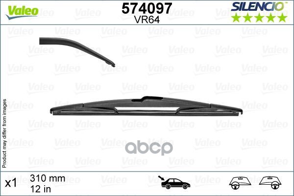 Щетка стеклоочистителя каркасная задняя 310мм Valeo арт. 574097