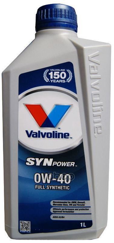 Valvoline Масло Моторное Synpower Ve11220 0W40 1Л