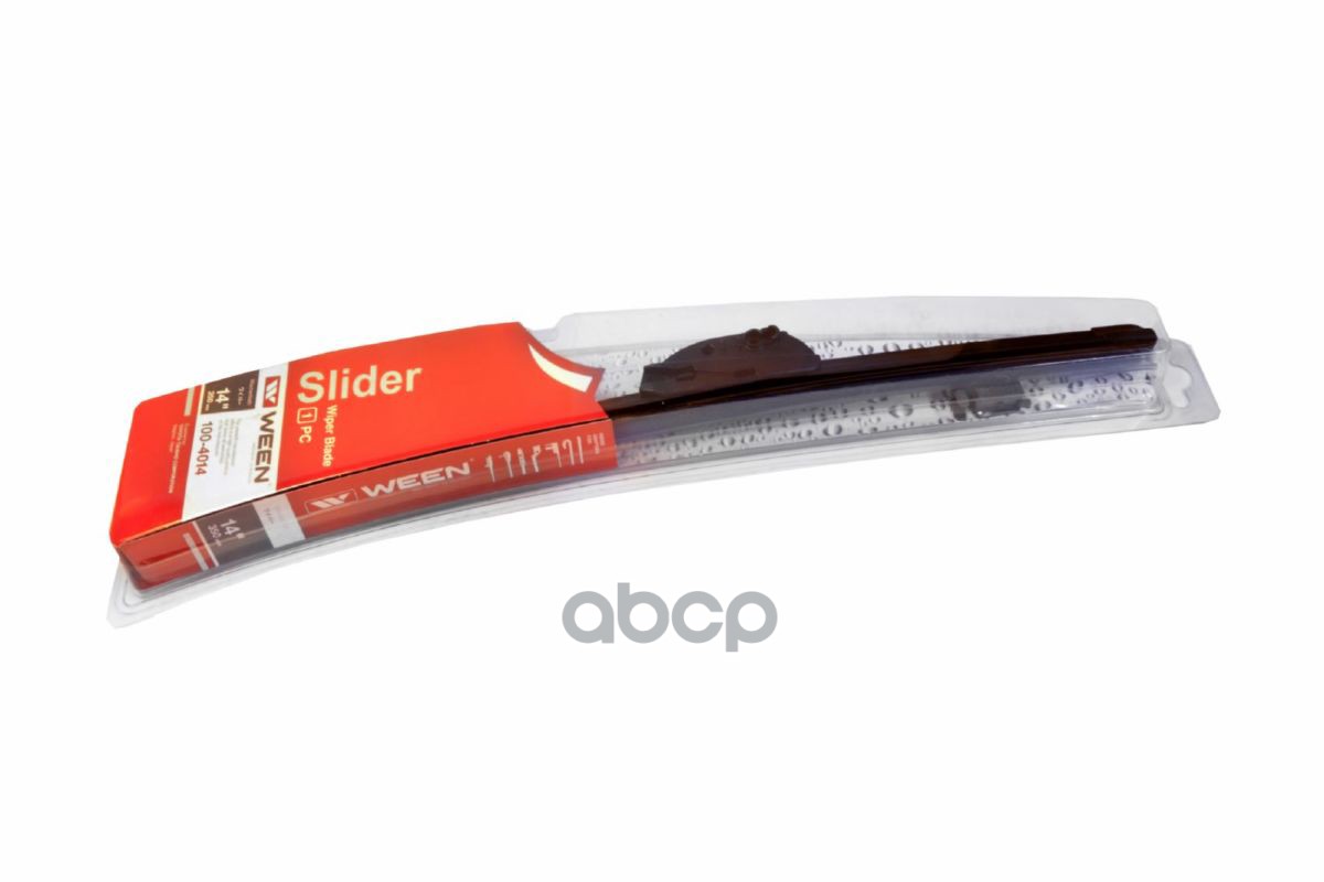 Щетка стеклоочистителя бескаркасная 14/350mm Универсальная  адаптеры (крючок  side pin push button Ween арт. 100-4014