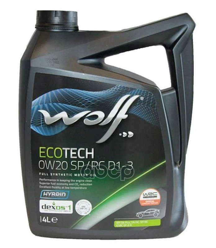 Wolf Масло моторное синтетическое ECOTECH 0W20 SP/RC, D1-3 4л