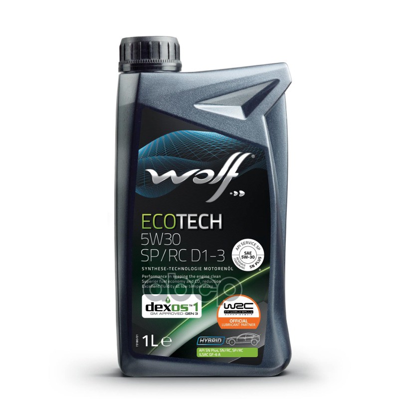 Wolf Масло моторное синтетическое ECOTECH 5W30 SP/RC, D1-3 1л