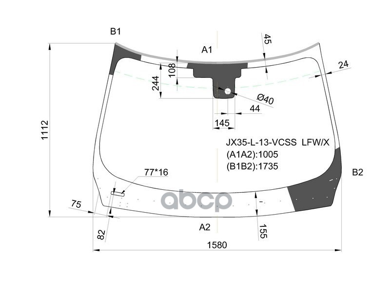 Стекло лобовое (Камера/ Датчик дождя/ Молдинг) Infiniti JX35 12-14 / QX60 14-21 XYG арт. JX35-L-13-VCSSLFW/X