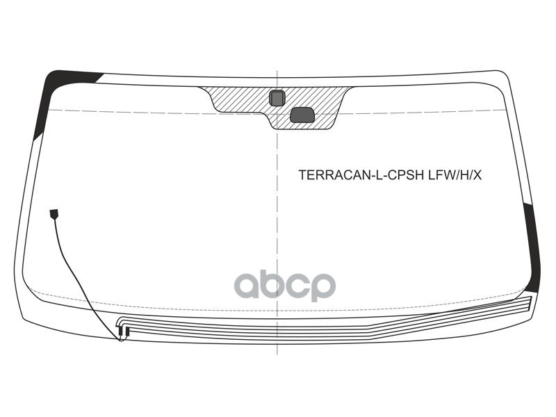 Стекло лобовое (Обогрев щеток/ Датчик дождя) Hyundai Terracan 01-07 XYG арт. TERRACAN-L-CPSH LFW/H/X