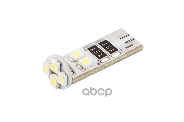 Лампа светодиодная сигнальная Т10W5W с обманкой W2,1*9,5d 5000K Can 806 12V 0,4W Блистер 2шт 1009316 Xenite арт. 1009316