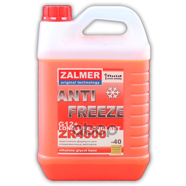 Антифриз Zalmer Zr4000 G12++ Готовый -40 Красный 5 Кг Zr40r005 ZALMER арт. ZR40R005