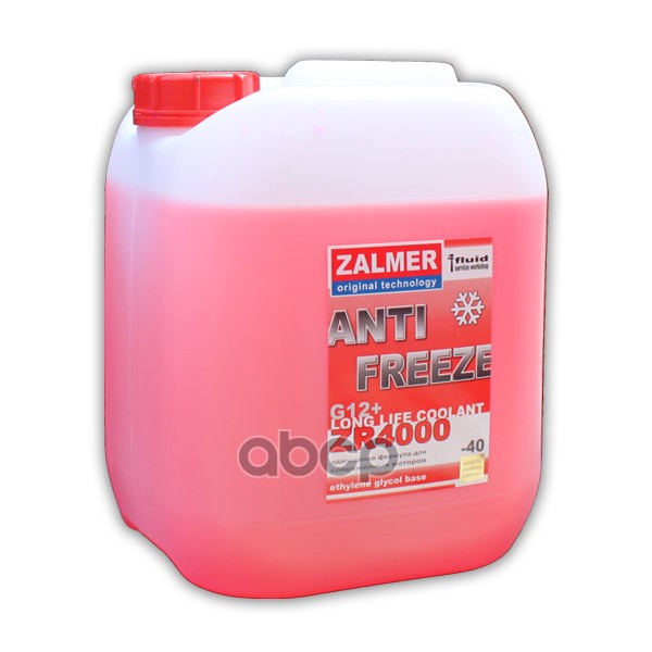 Антифриз Zalmer Zr4000 Llc G12+ (Красный) 10 Кг ZALMER арт. ZR40R010