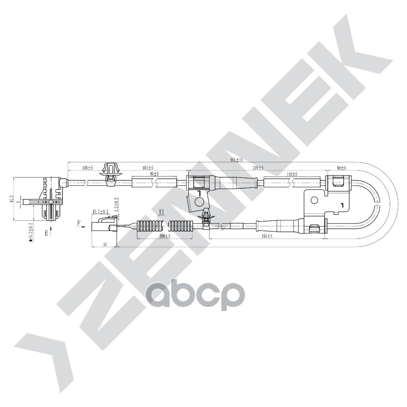 Датчик Abs Передний Левый Hyundai I30 07 - Zennek Das0052 ZENNEK арт. DAS0052