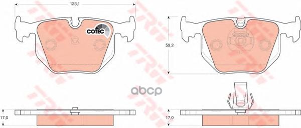 Колодки тормозные задние дисковые BMW X3 E83 (2004>)/RANGE ROVER III (LM) (2002>) ZF Russia арт. gdb1530zfr