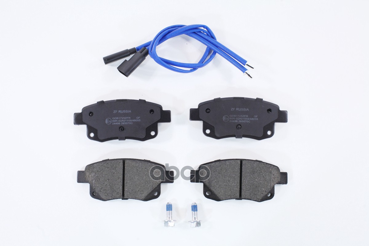 Колодки тормозные дисковые задние FORD: TRANSIT Box (FA ), 2.2 TDCi, 2.2 TDCi 4x4, 2.2 TDCi RWD, ZF Russia арт. GDB1725ZFR