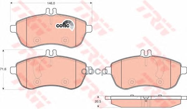 Колодки тормозные дисковые(аналог TRW GDB1736) GDB1736ZFR ZF Russia арт. GDB1736ZFR