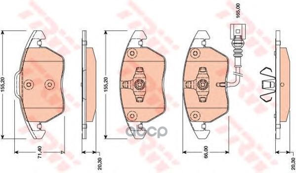 Колодки передние AD VW SEAT SKODA PA 03->06 ZF Russia GDB1807 ZFR ZF Russia арт. GDB1807 ZFR
