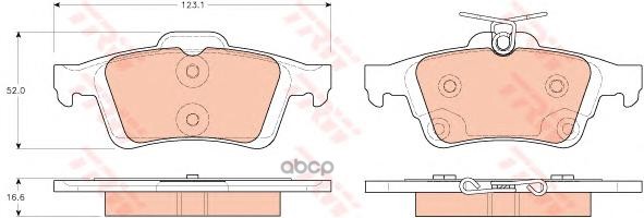 Колодки тормозные дисковые задние FORD FOCUS II/III/MAZDA 3/OPEL VECTRA C/VOLVO S40 ZF Russia арт. GDB1938ZFR