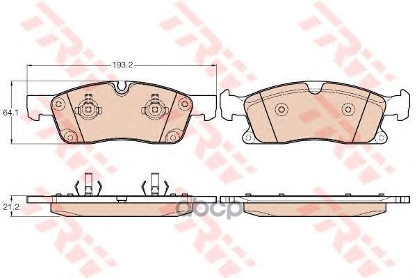 Колодки тормозные дисковые передние MB ML W166 250-350 11- ZF Russia арт. GDB1946ZFR