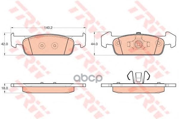 Колодки тормозные дисковые(аналог TRW GDB2018) GDB2018ZFR ZF Russia арт. GDB2018ZFR