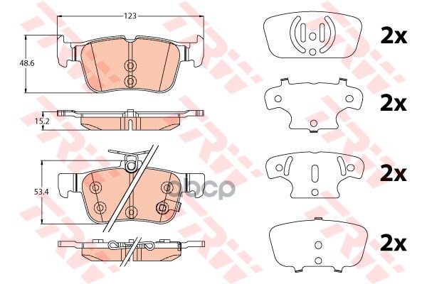 Колодки тормозные дисковые задние FORD KUGA/MONDEO/GALAXY/S-MAX 14- ZF Russia арт. GDB2115ZFR