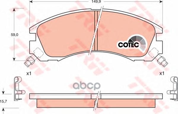Колодки тормозные дисковые(аналог TRW GDB3200) GDB3200ZFR ZF Russia арт. GDB3200ZFR