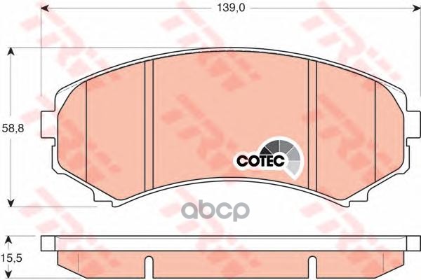 Колодки тормозные дисковые(аналог TRW GDB3246) GDB3246ZFR ZF Russia арт. GDB3246ZFR