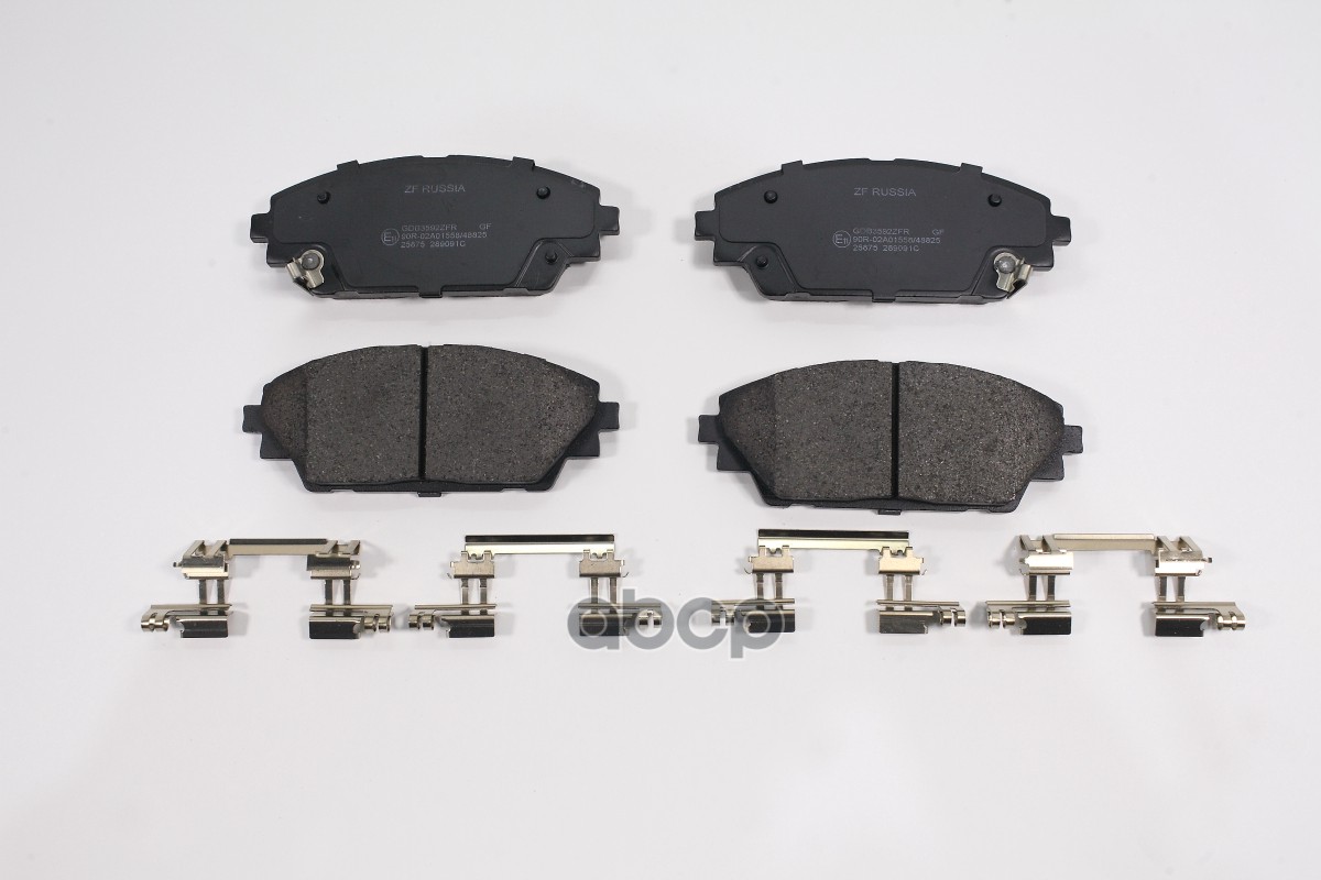 Колодки тормозные дисковые передние MAZDA: 3 (BM, BN), 1.5, 1.5 D, 2.0, 2.2 D, 3 Saloon (BM, BN ZF Russia арт. GDB3592ZFR