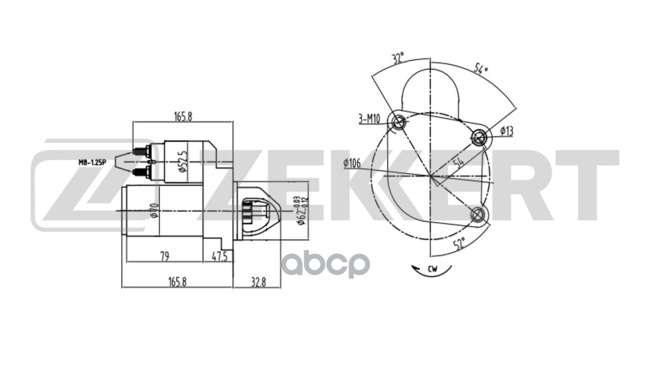 Стартер Nissan Kubistar (X76) 03-  Renault Logan 04-  Duster 11-  Megane I II 99-  Fluence 13-  Sand Zekkert арт. an-1018
