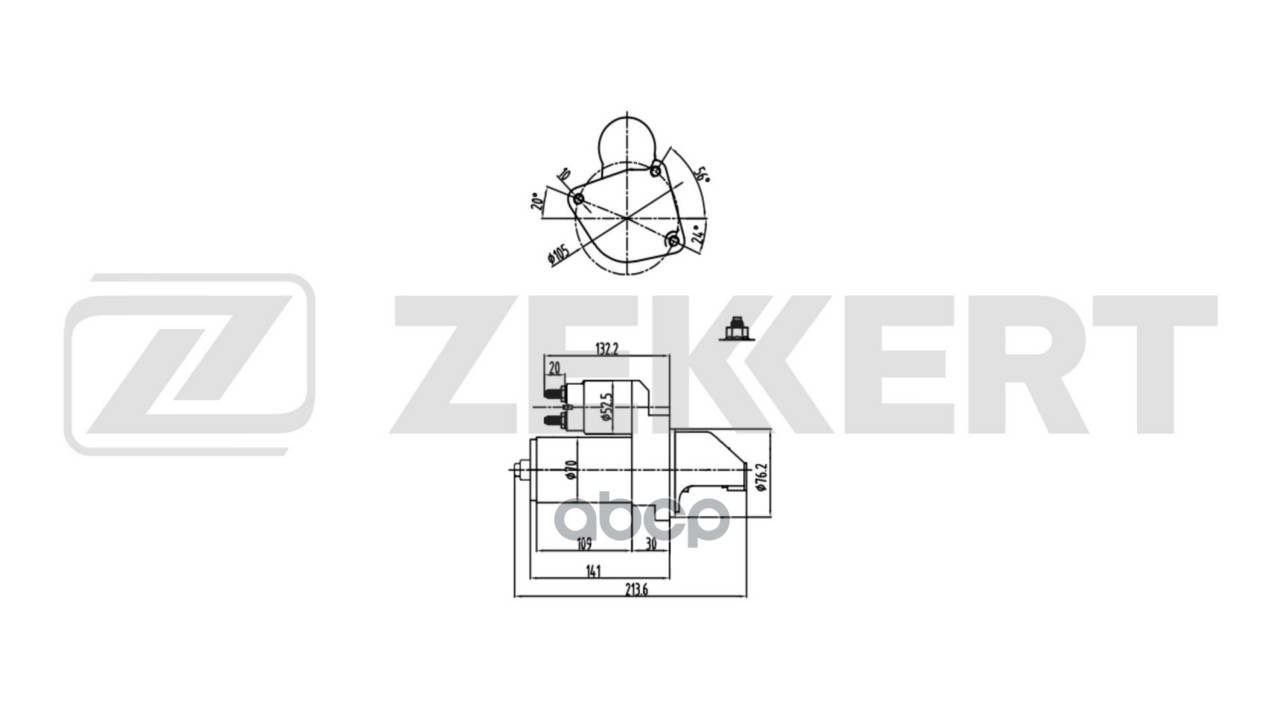 Стартер Ford Focus I-III 05-  Mondeo IV 07-  C-Max I  II 03- Zekkert арт. an-1074