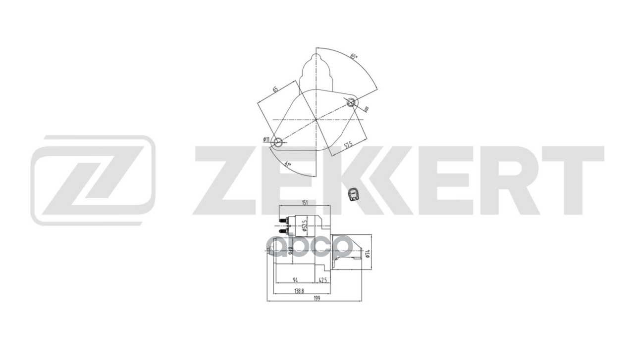 Стартер Toyota Corolla (E180  ZRE10) 13- Zekkert арт. an-1084