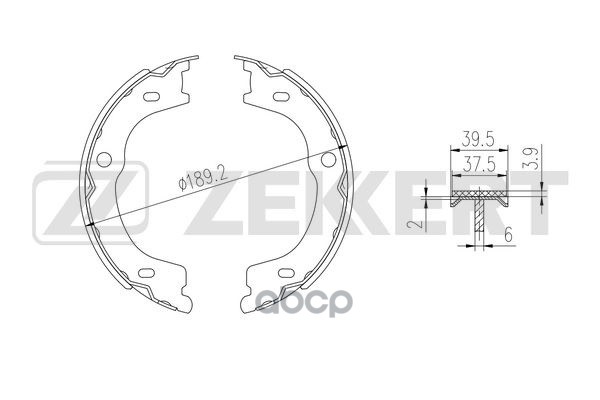 Колодки торм. бараб. задн. Kia Sorento 06- Zekkert арт. bk-4013