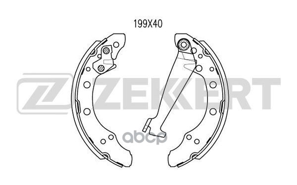 Колодки торм. бараб. задн. Audi A2 00-  Geely MR 05-  Skoda Rapid (NH1 NH3) 12-  VW Polo Sedan 02- Zekkert арт. bk-4018