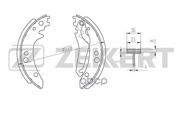 Колодки торм. бараб. задн. MB G-Class (W461) 03-  T1 (601) 77- Zekkert арт. bk-4314