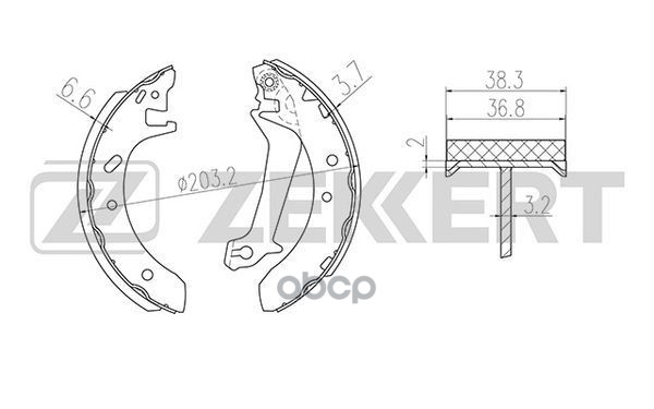 Колодки торм. бараб. задн. Ford Escort V VI 90-  Orion III 90- Zekkert арт. bk-4319