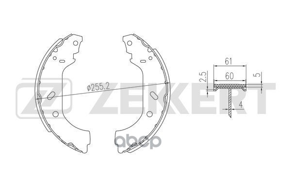 Колодки торм. бараб. задн. Peugeot 806 94-  Expert 96-  Citroen Jumpy 95-  Fiat Scudo (220_) 96-  La Zekkert арт. bk-4370