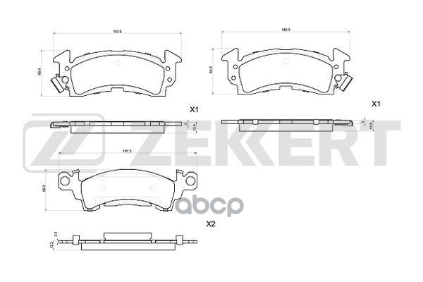 Колодки торм. диск. передн. Chevrolet Caprice (N35 N69  L19) 76-  Cadillac Fleetwood 89- Zekkert арт. bs-1005