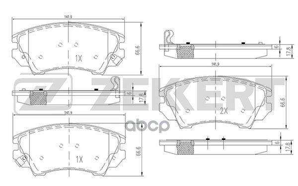 Колодки торм. диск. передн. Chevrolet Camaro 11-  Malibu (V300) 12-  Opel Astra J 11-  Insignia A 08 Zekkert арт. bs-1013
