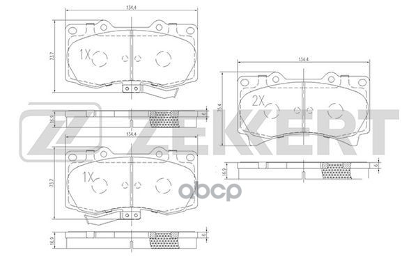 Колодки торм. диск. передн. Hummer H3 05- Zekkert арт. bs-1051
